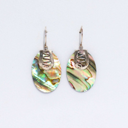 Boucles d'oreilles coquillage et argent - Tongs - Abalone