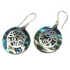 Boucles d'oreilles coquillage et argent - Fleurs - Ormeau