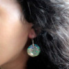 Boucles d'oreilles coquillage et argent - Fleurs - Ormeau