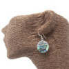 Boucles d'oreilles coquillage et argent - Disque classique - Abalone