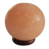 Lampe boule de sel - Grande base en bois