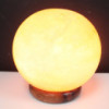 Lampe boule de sel - Grande base en bois