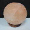 Lampe boule de sel - Grande base en bois