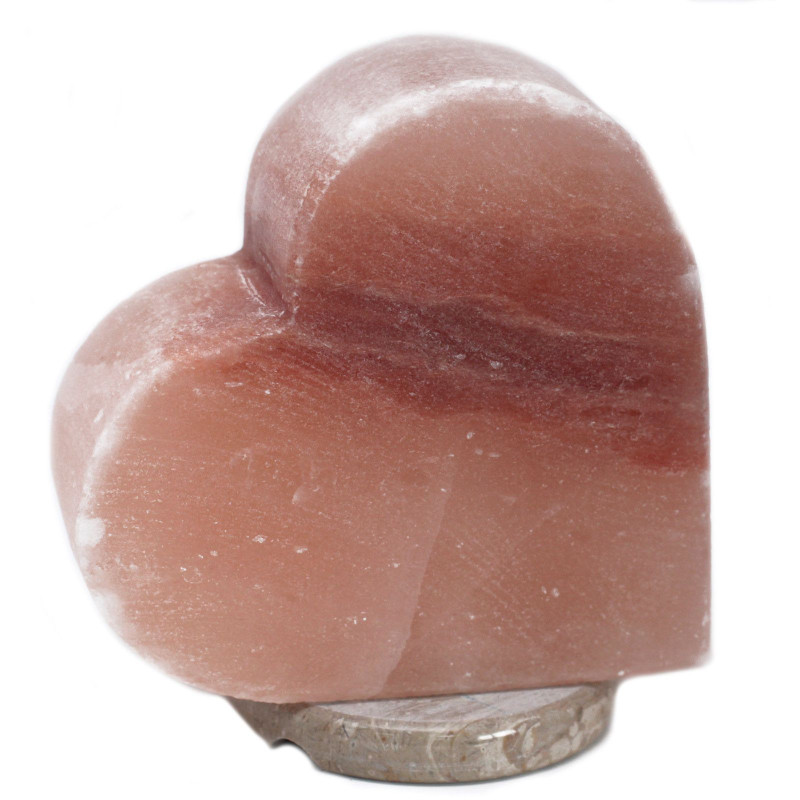 Lampe de sel de l'Himalaya en forme de cœur