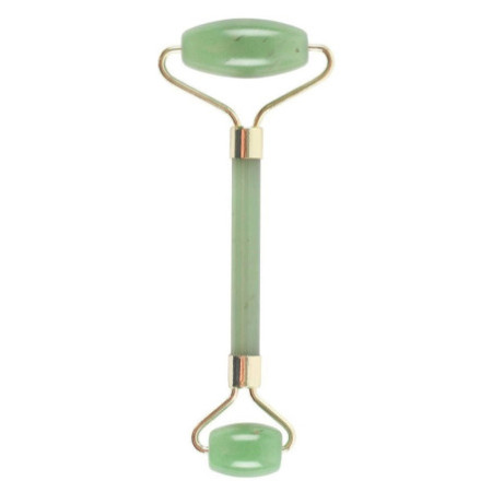 Rouleau de massage pour le visage en pierres précieuses - Jade