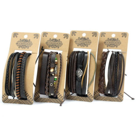 Ensembles de bracelets pour hommes - Dark & ??Handsome (assorti)