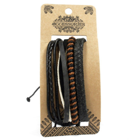 Ensembles de bracelets pour hommes - Dark & ??Handsome (assorti)
