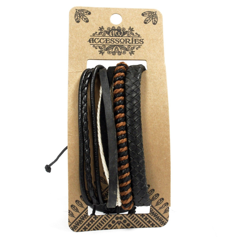 Ensembles de bracelets pour hommes - Dark & ??Handsome (assorti)