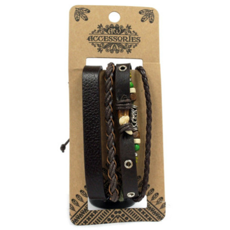 Ensembles de bracelets pour hommes - Dark & ??Handsome (assorti)