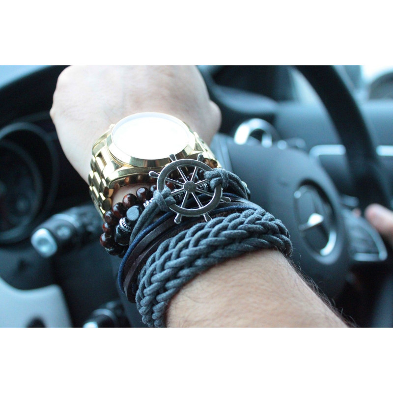 Ensembles de bracelets pour hommes - Dark & ??Handsome (assorti)