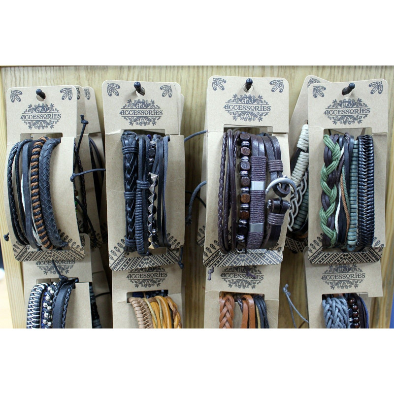 Ensembles de bracelets pour hommes - Dark & ??Handsome (assorti)