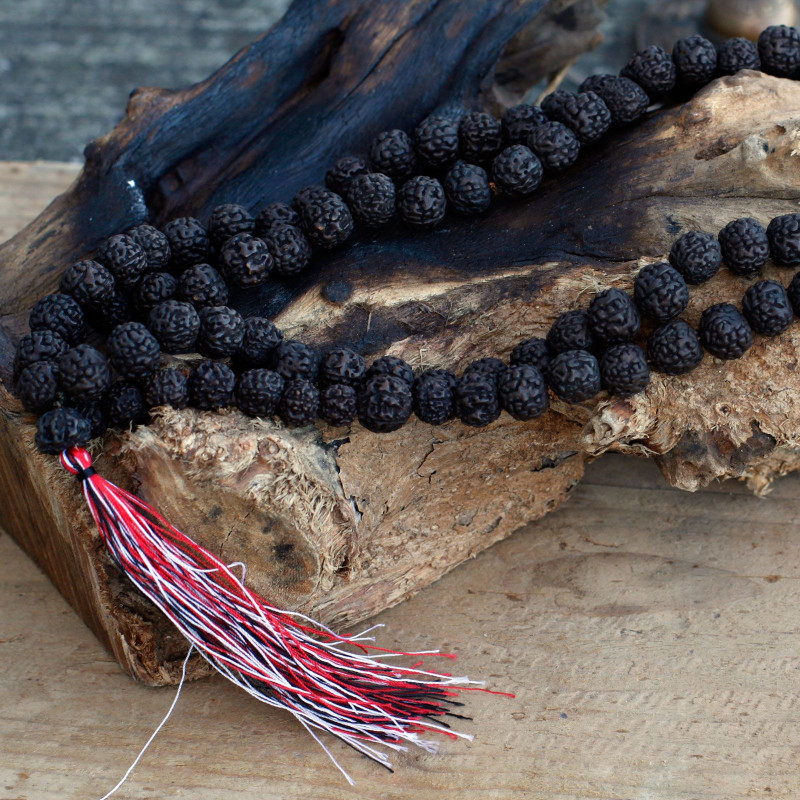Mala 108 Rudraksha - Foncé