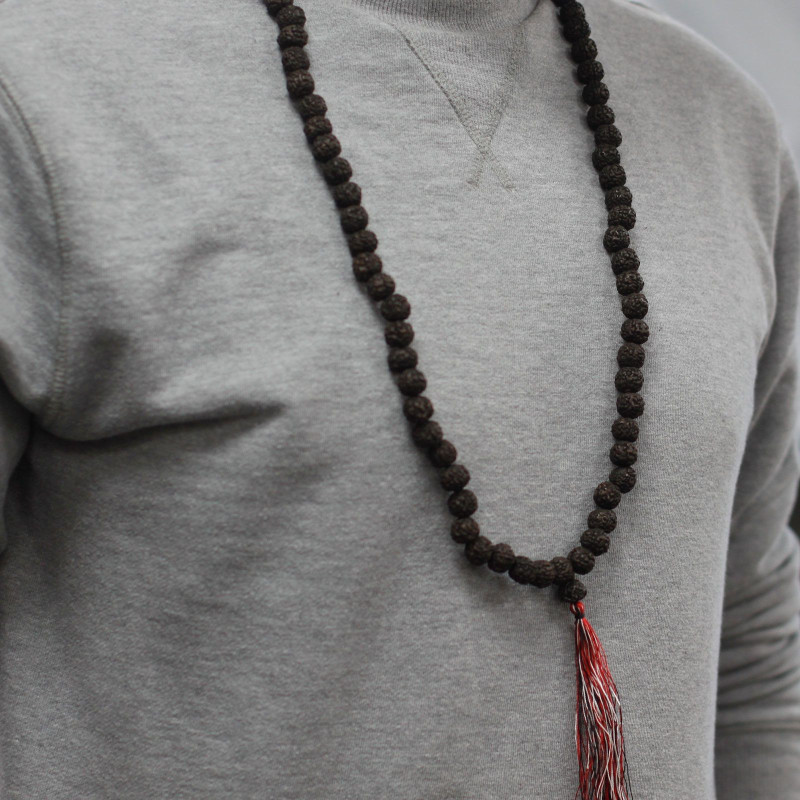 Mala 108 Rudraksha - Foncé