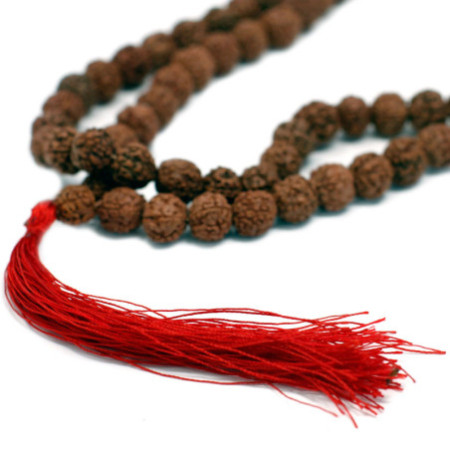 Mala 108 Rudraksha - Marron