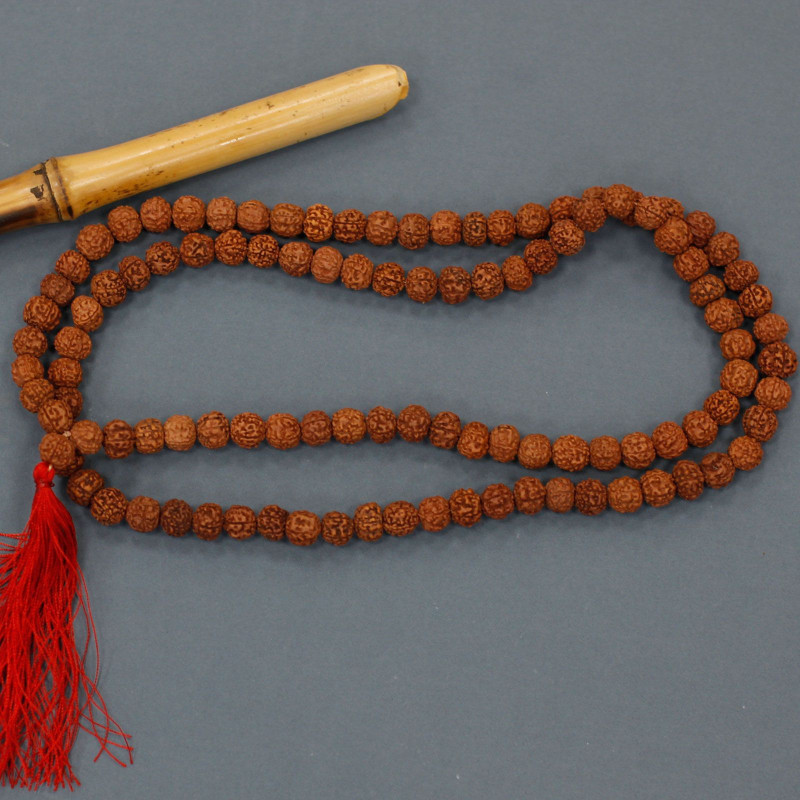 Mala 108 Rudraksha - Marron