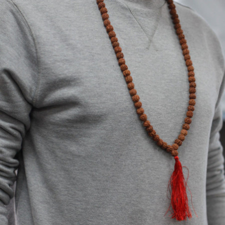 Mala 108 Rudraksha - Marron