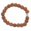 Bracelet Mala Rudraksha Buddah - Marron