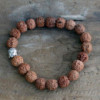 Bracelet Mala Rudraksha Buddah - Marron