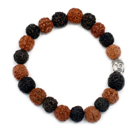 Rudraksha Buddah Bracelet Mala - Mélange