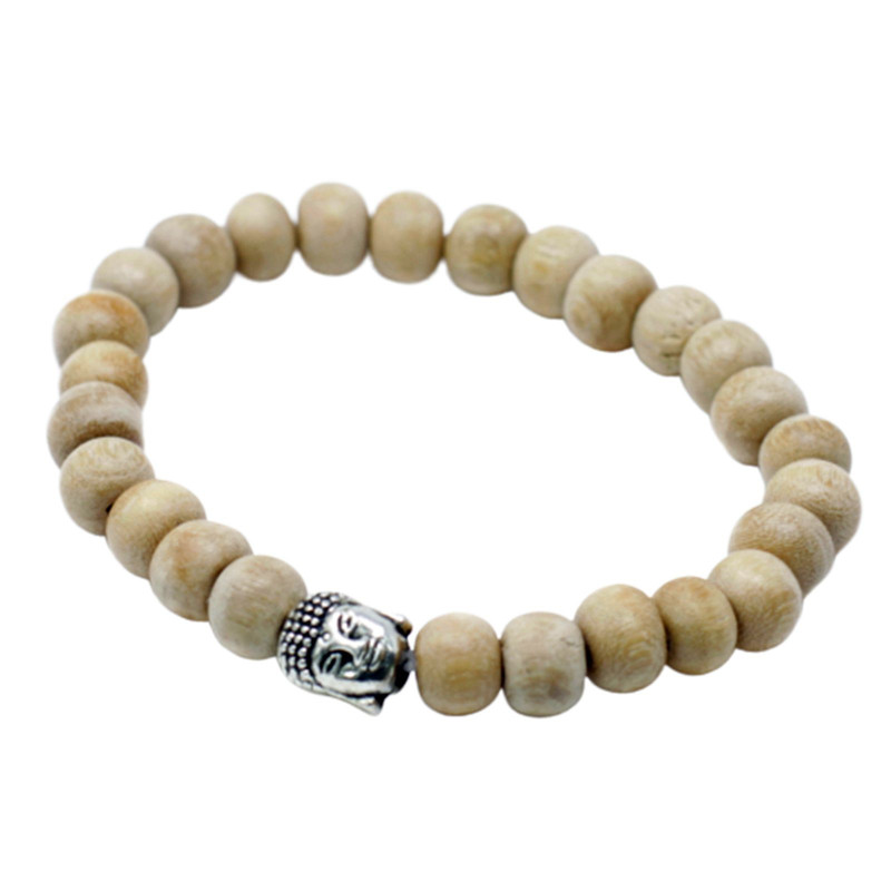 Perles de sandale parfumées et bracelet Bouddha