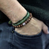 Bracelet perles marron et bouddha