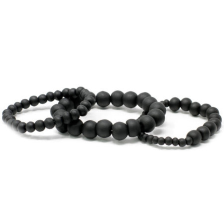 Ensemble de perles en bois noir
