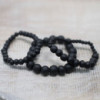 Ensemble de perles en bois noir