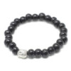 Perles de bois sombre et bracelet Buddah