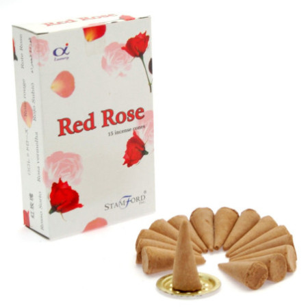 Cônes d'encens à la rose rouge