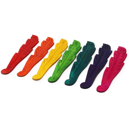 Cendrier couleur feuille 10" - Bois de manguier