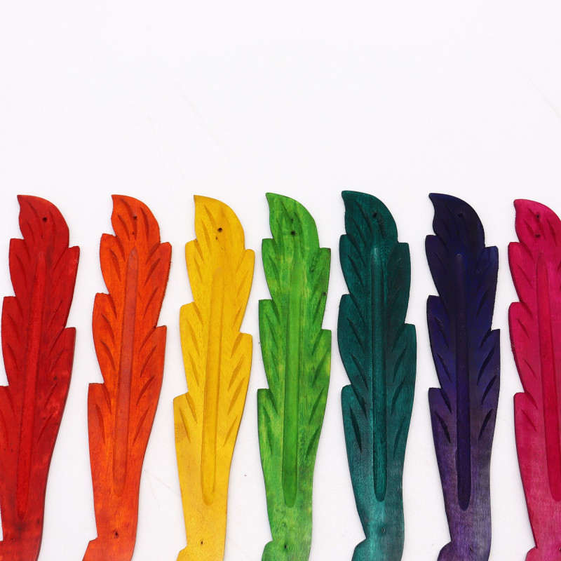 Cendrier couleur feuille 10" - Bois de manguier