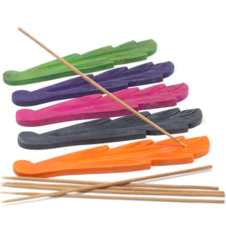 Cendrier couleur feuille 10" - Bois de manguier