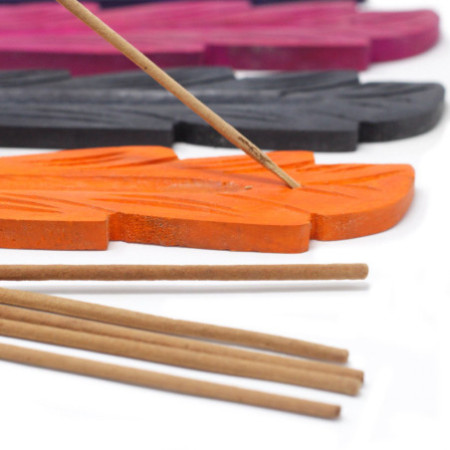 Cendrier couleur feuille 10" - Bois de manguier