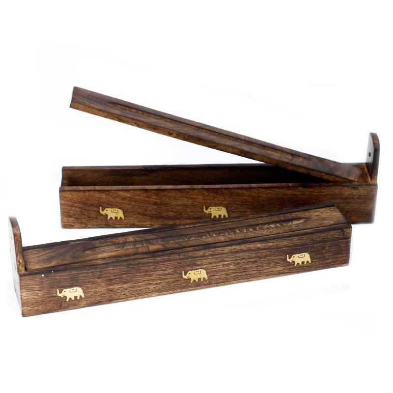 Coffret d'encens en bois de manguier - Assortiment