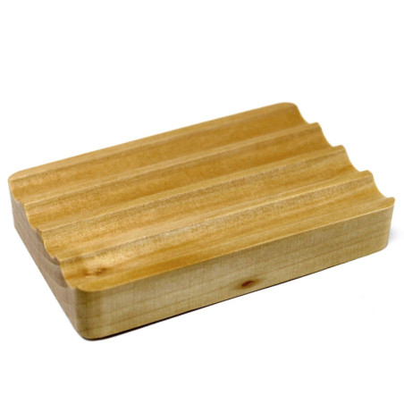 Porte-savon en bois Hemu - Ondulé