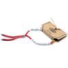 Bracelet en fil rouge royal plaqué argent 925 avec pierres précieuses - Chakra Howlite blanche