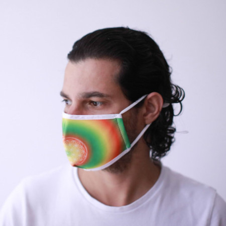 Masque réutilisable tendance - Fleur de vie (adulte)