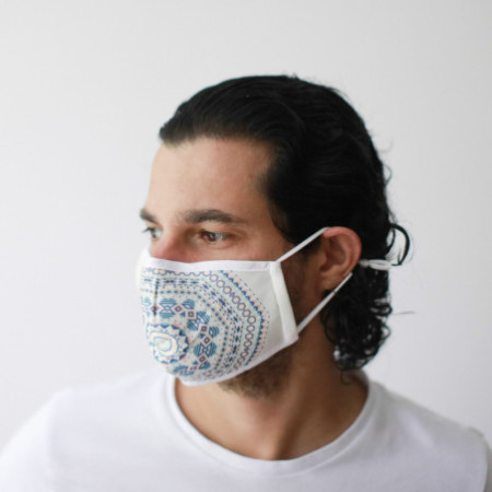 Masque réutilisable tendance et Motif tribal aztèque (adulte)