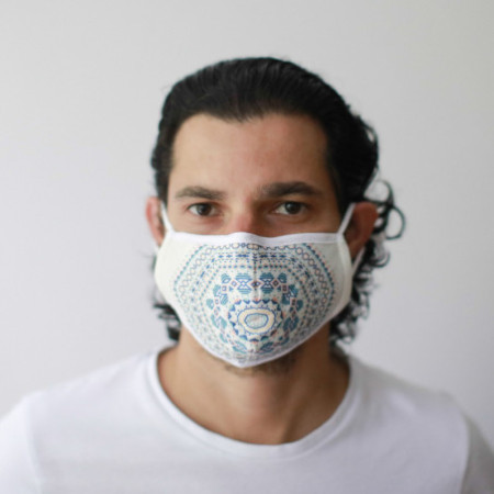 Masque réutilisable tendance et Motif tribal aztèque (adulte)