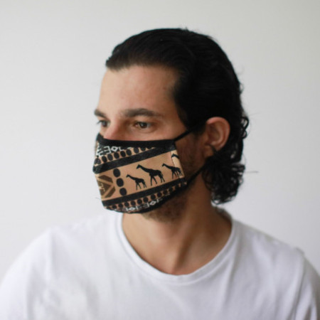 Masque réutilisable tendance - Motif tribal africain (adulte)
