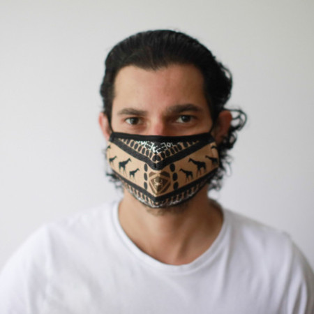 Masque réutilisable tendance - Motif tribal africain (adulte)