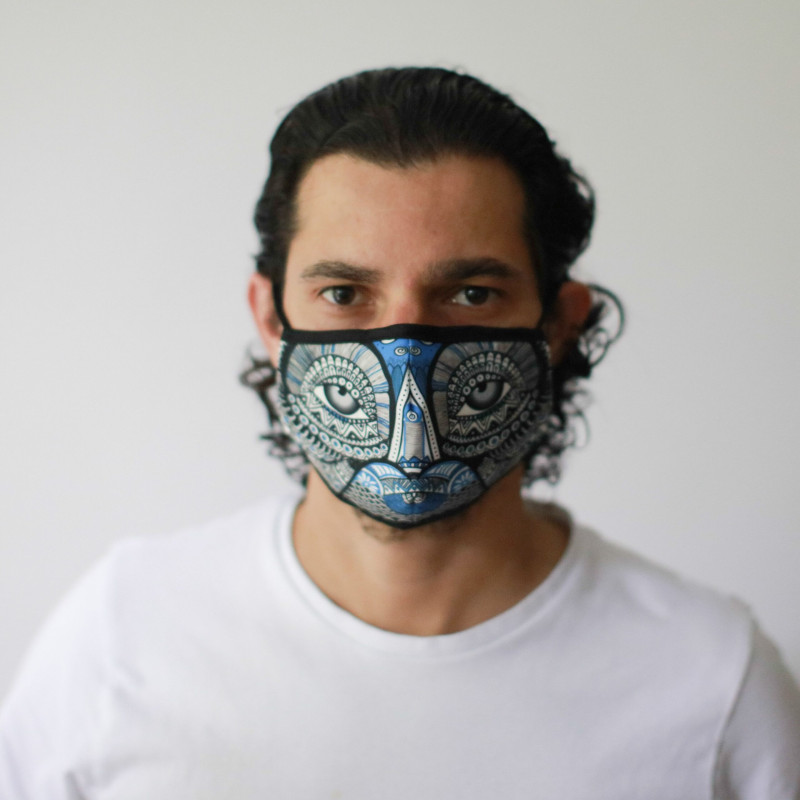 Masque réutilisable tendance - Hibou mystique (adulte)