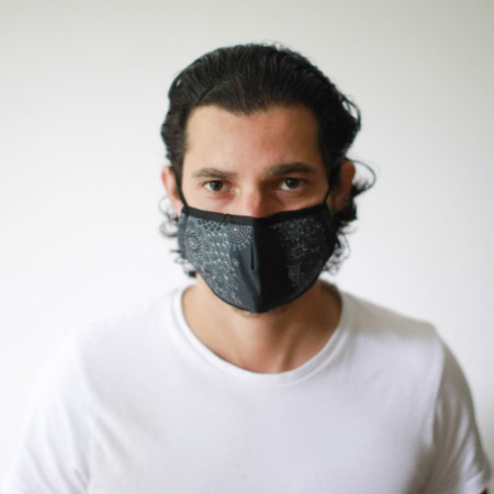 Masque réutilisable tendance - Élégance noire (adulte)