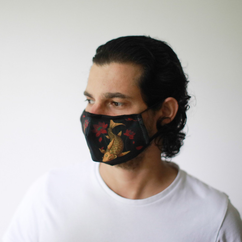 Masque réutilisable tendance - Poisson doré (adulte)