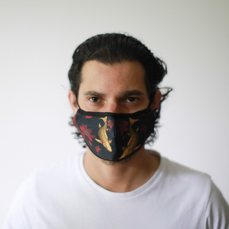 Masque réutilisable tendance - Poisson doré (adulte)