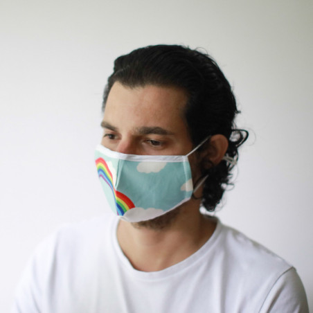 Masque réutilisable tendance - Arc-en-ciel (adulte)
