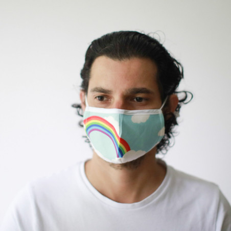 Masque réutilisable tendance - Arc-en-ciel (Enfants)