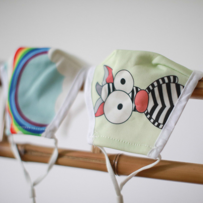 Masque réutilisable tendance et Crazy Zebra (enfants)