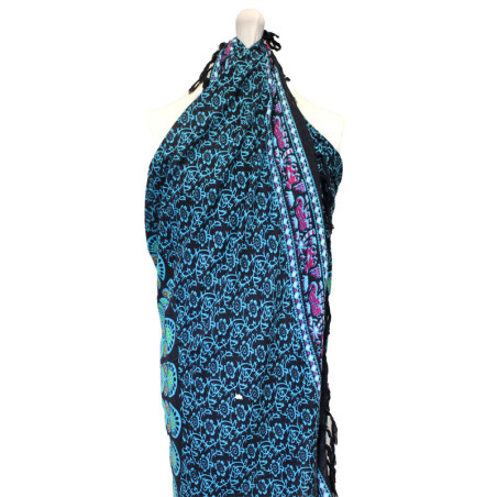 Sarong Mandela classique Peacock