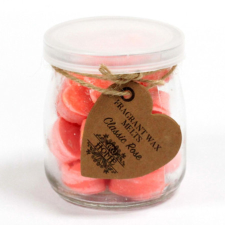 Pot de fondants à la cire de soja - Rose classique